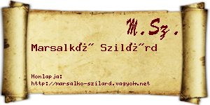 Marsalkó Szilárd névjegykártya