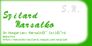 szilard marsalko business card
